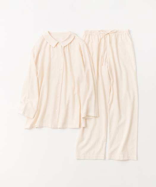 写真 誕生日プレゼント 綾ダブルガーゼ 前開きパジャマ