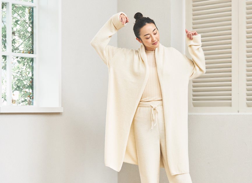 412578アルパカニットロングカ-ディガン