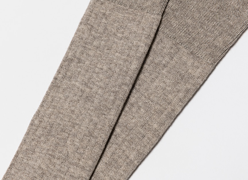 pristine 2023aw collection 463549ヤクコットンリブハイソックス