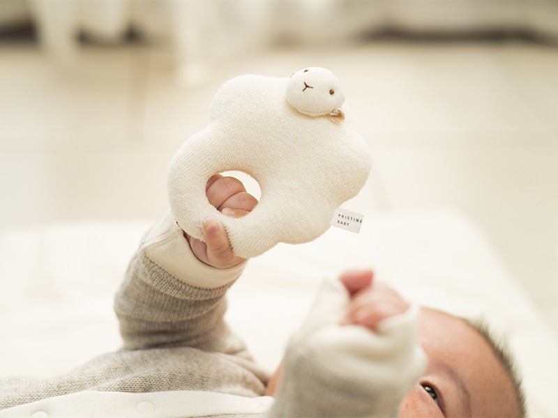 少しとぼけた顔が愛らしい、ひつじガラガラ