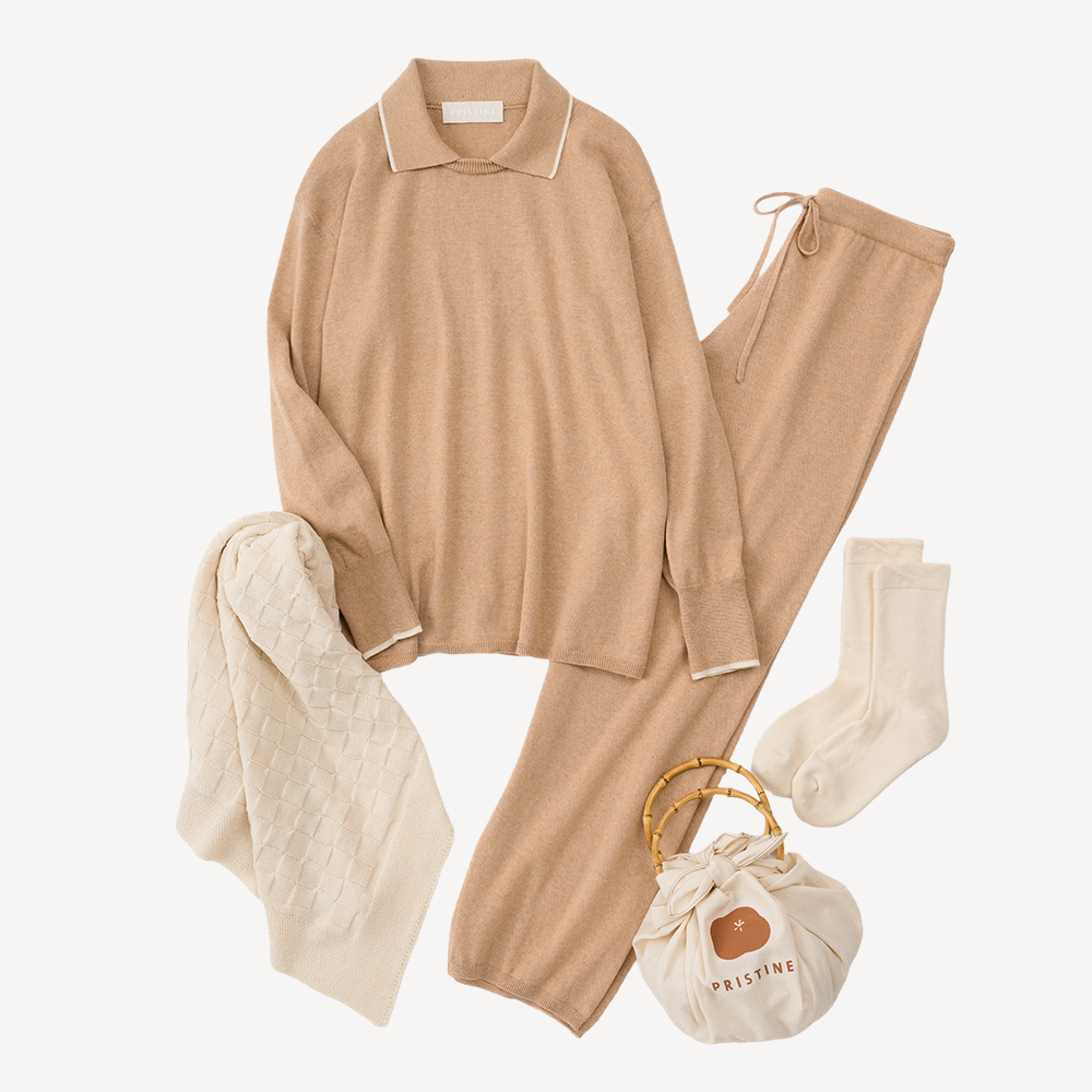 ブラウンニットパジャマ